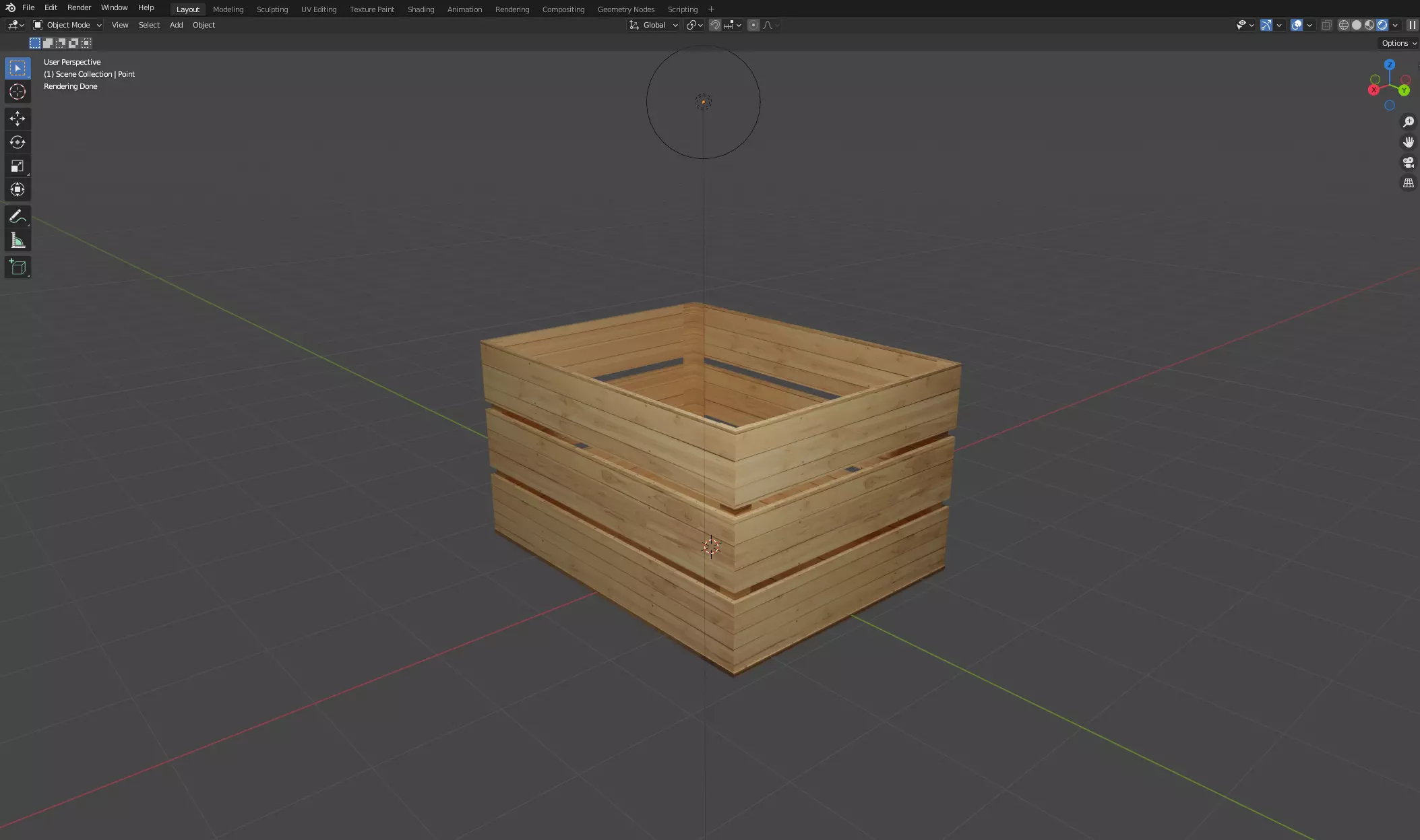 Crate wooden box Free 3D model