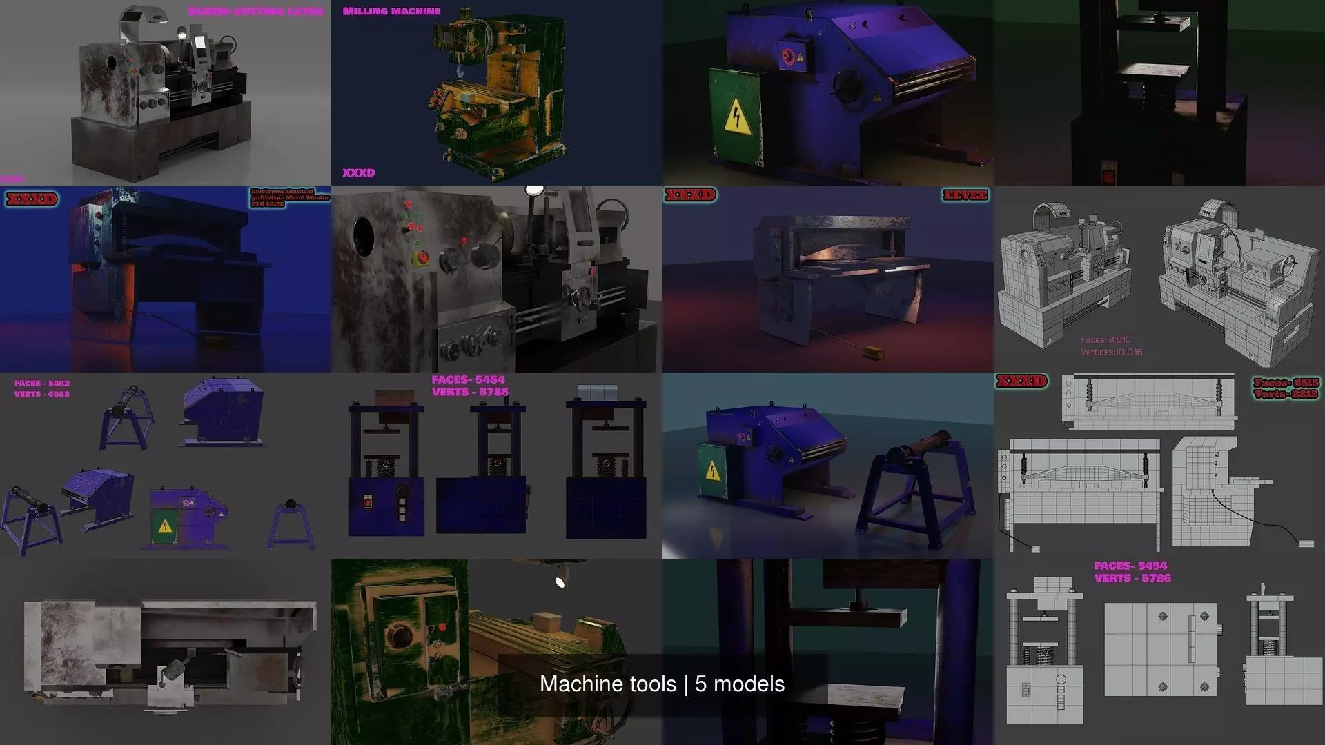 Machine tools 3D Model Collection_0