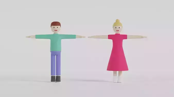 UI characers 3D model
