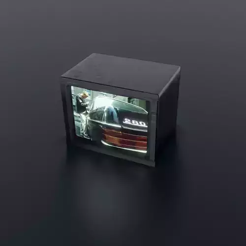 Sony Trinitron CRT Retro Television Set Low-poly 3D model