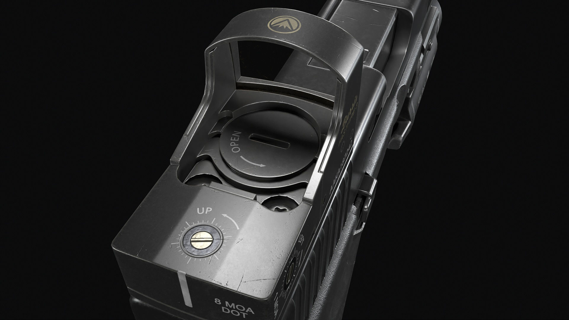 Glock 17 with attachments Low-poly 3D model_28