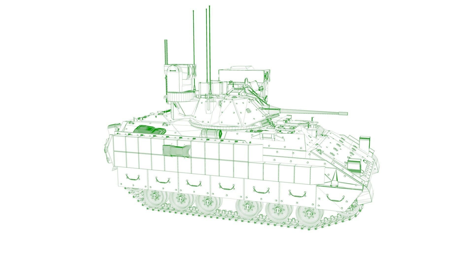  M2A3 TANK 3D model 3D model_7