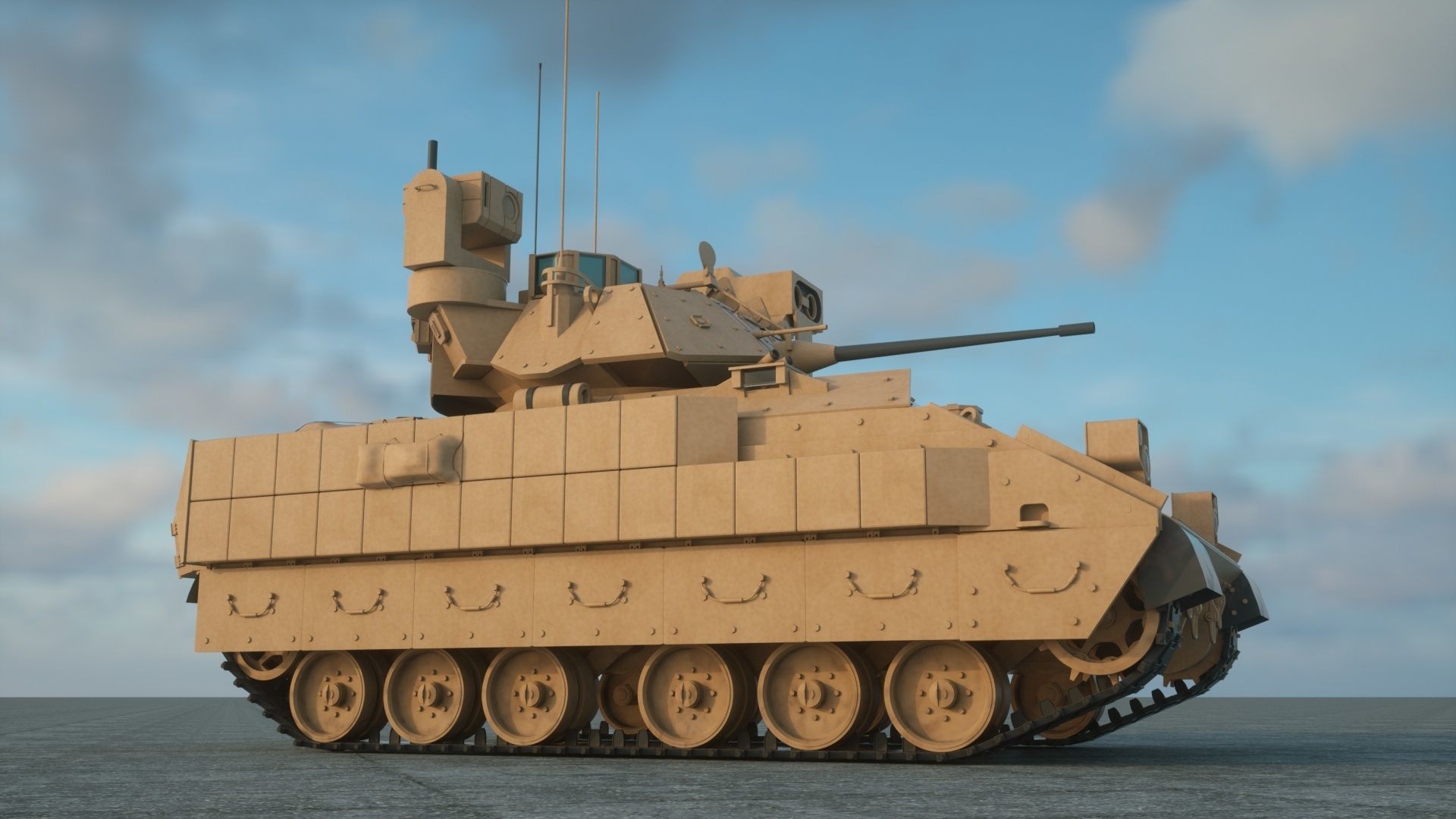  M2A3 TANK 3D model 3D model_6