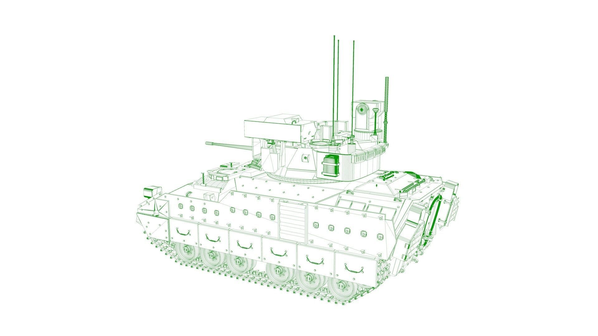  M2A3 TANK 3D model 3D model_9