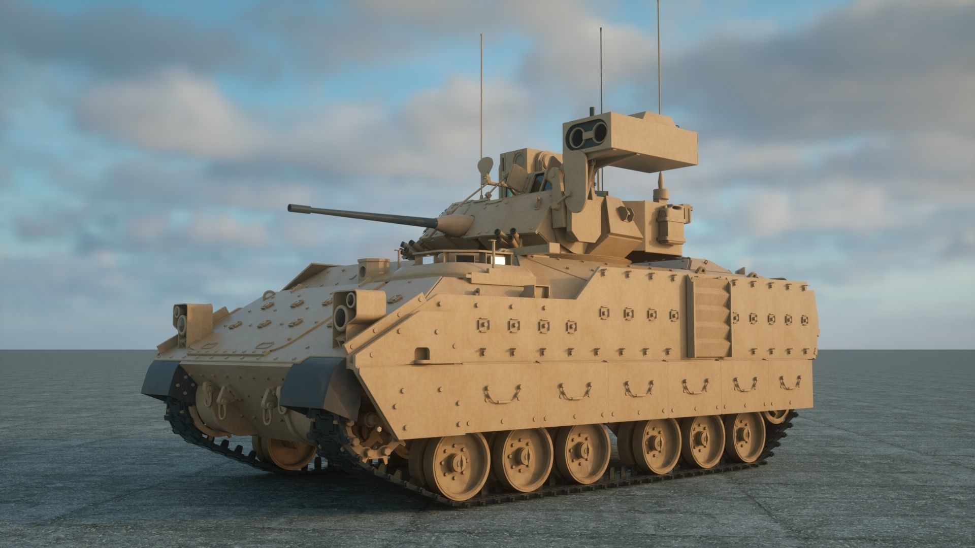  M2A3 TANK 3D model 3D model_2