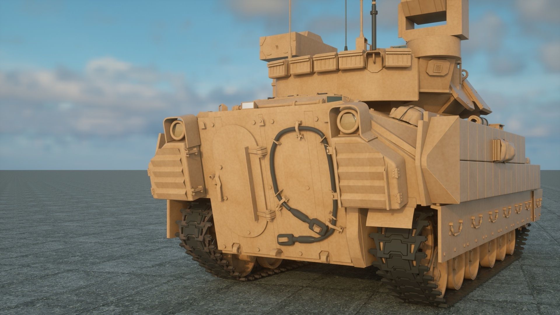  M2A3 TANK 3D model 3D model_4