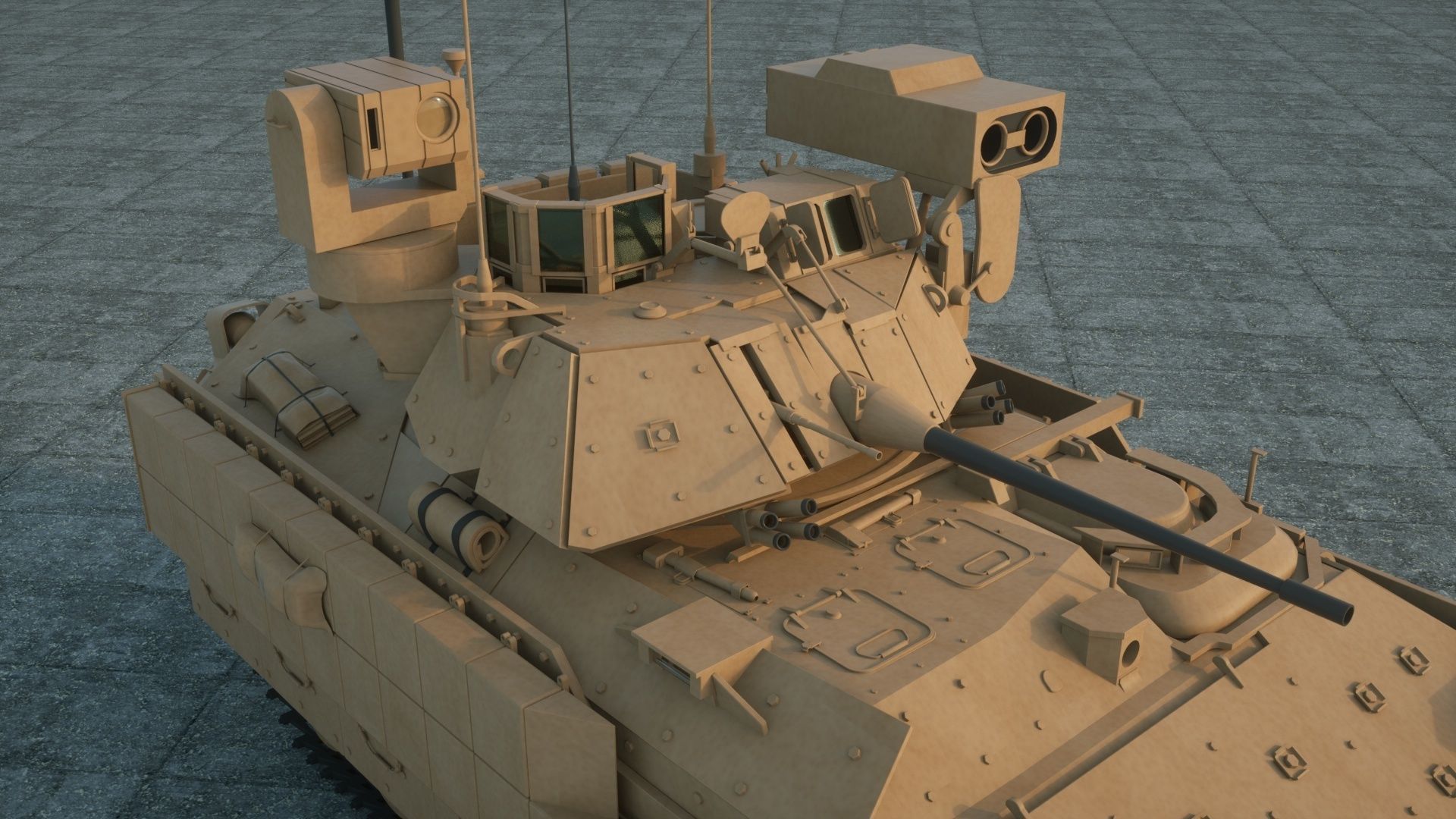  M2A3 TANK 3D model 3D model_3