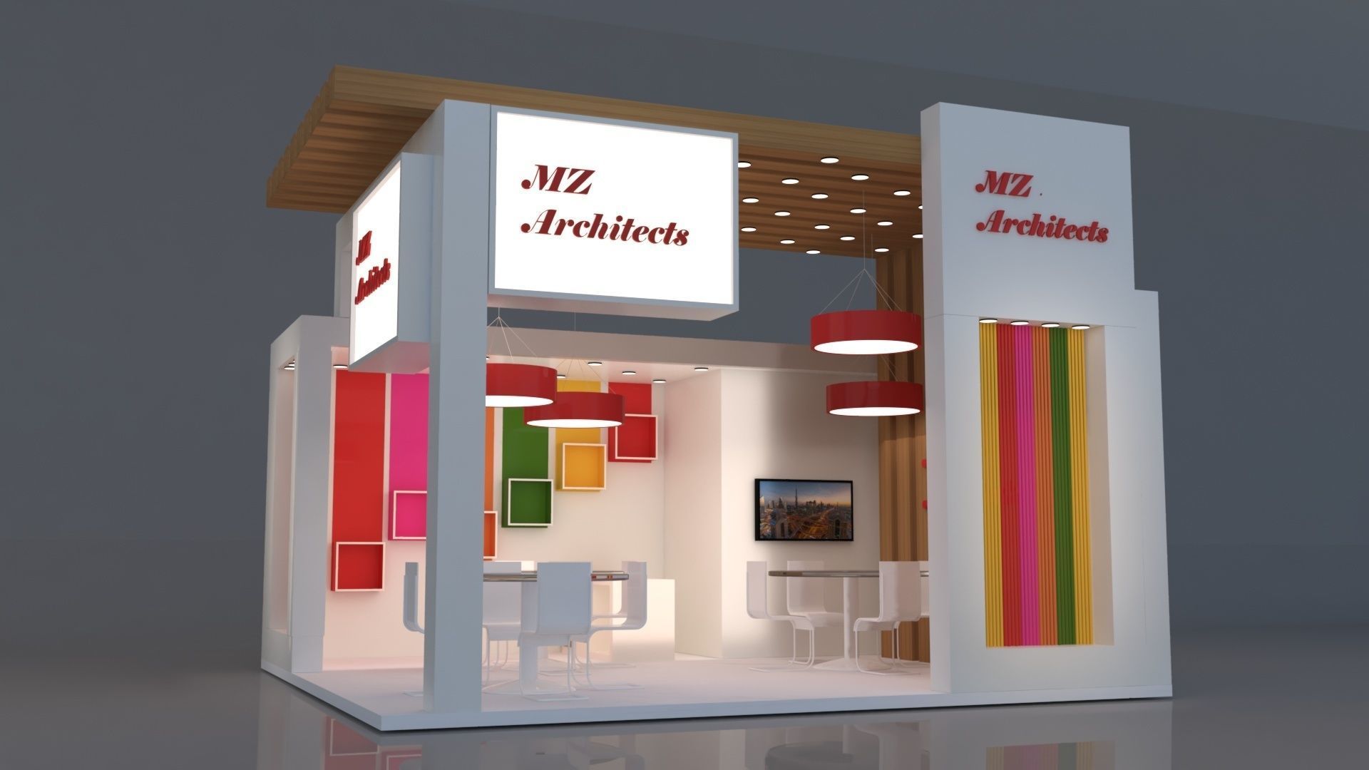 Exhibition stall  3D model_3