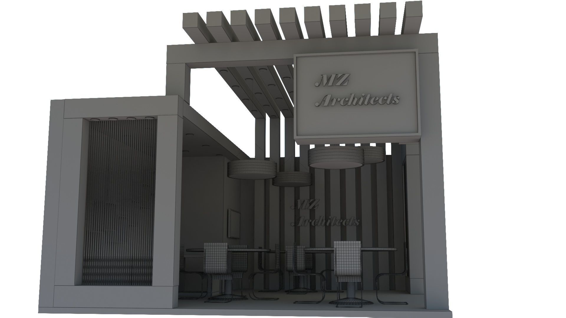 Exhibition stall  3D model_7