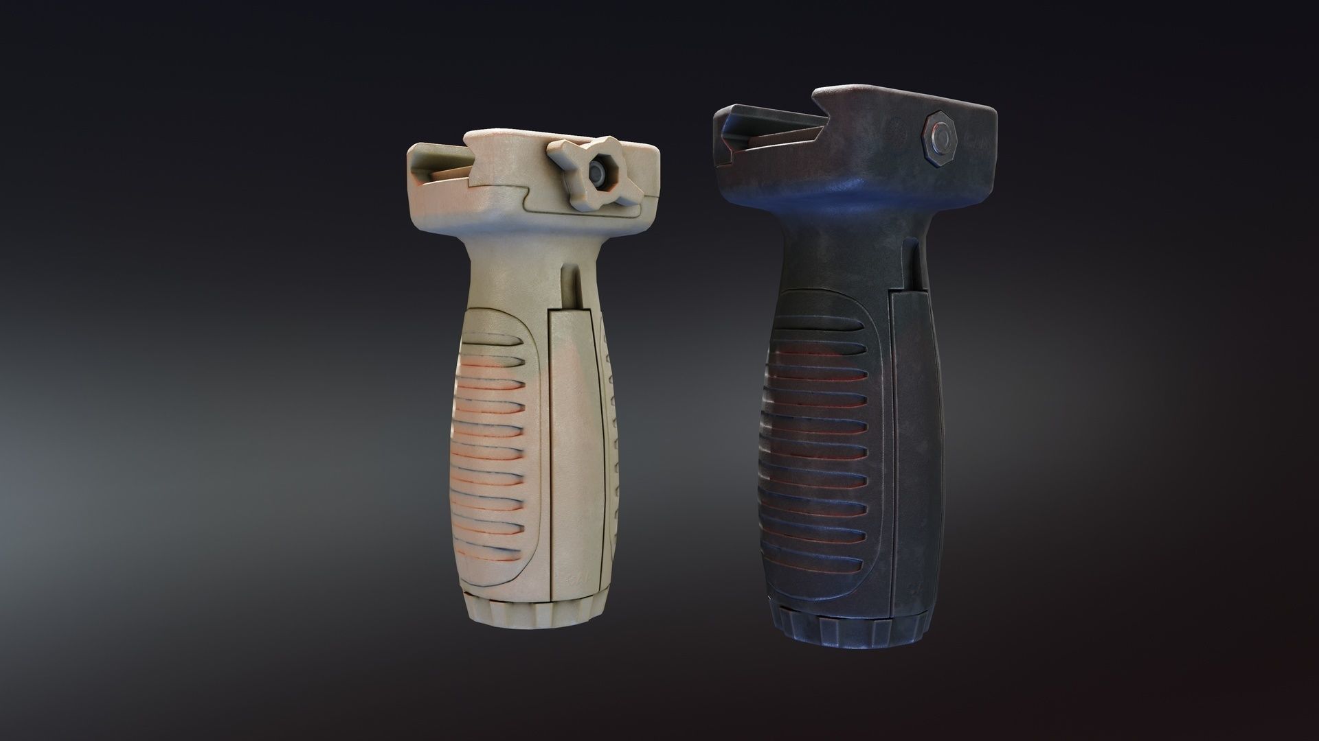 CAA MVG Front Grip Low-poly 3D model_2