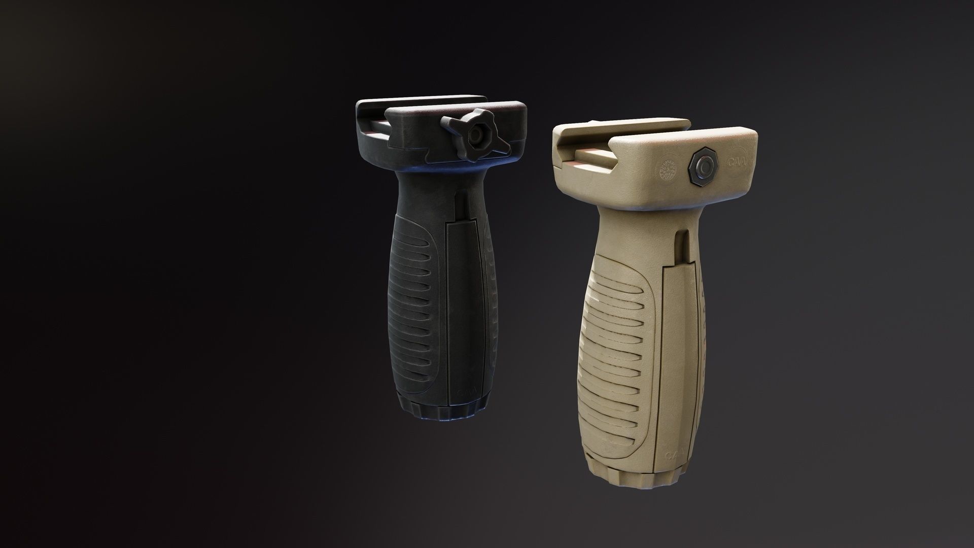 CAA MVG Front Grip Low-poly 3D model_1