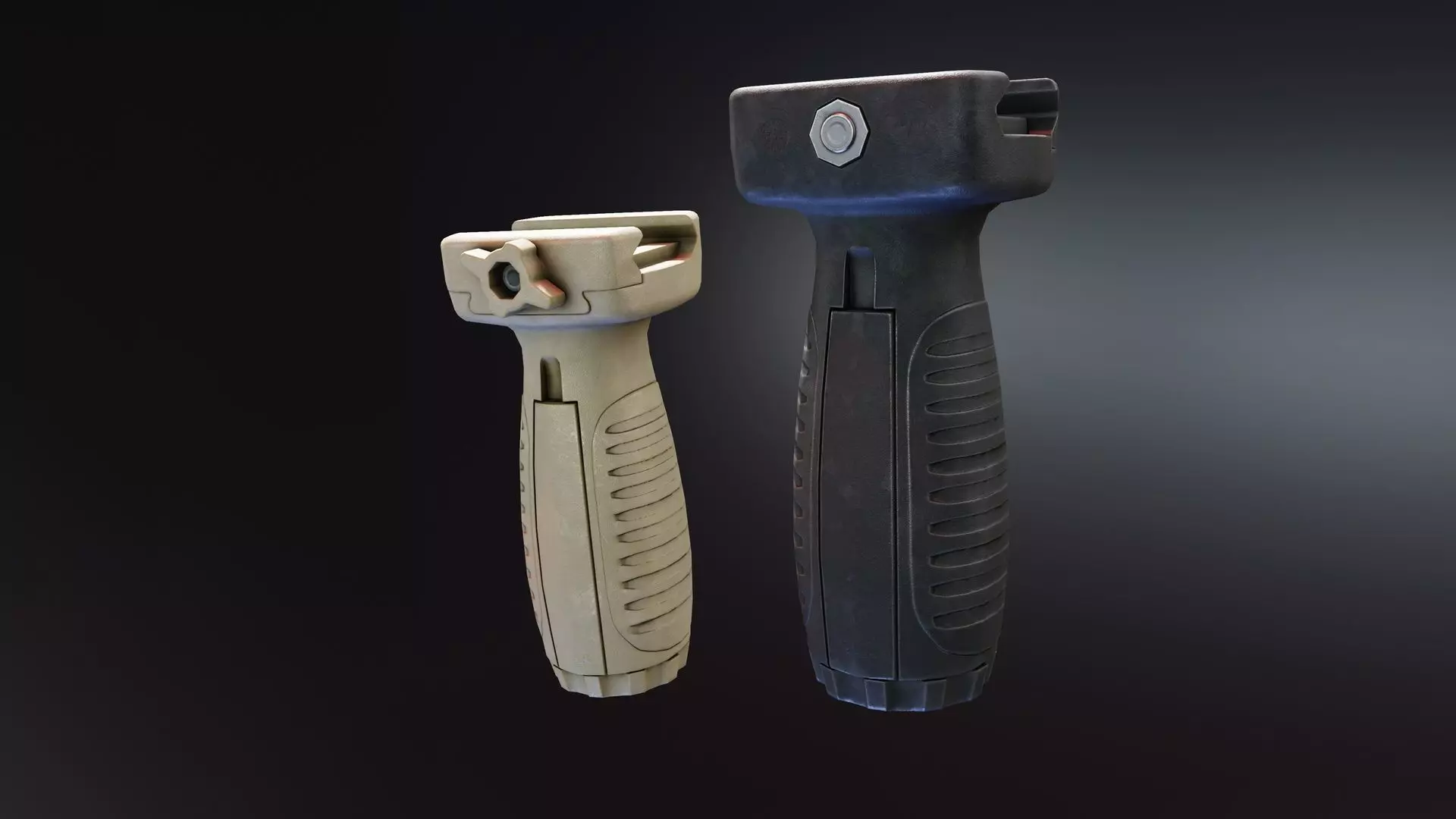 CAA MVG Front Grip Low-poly 3D model_0