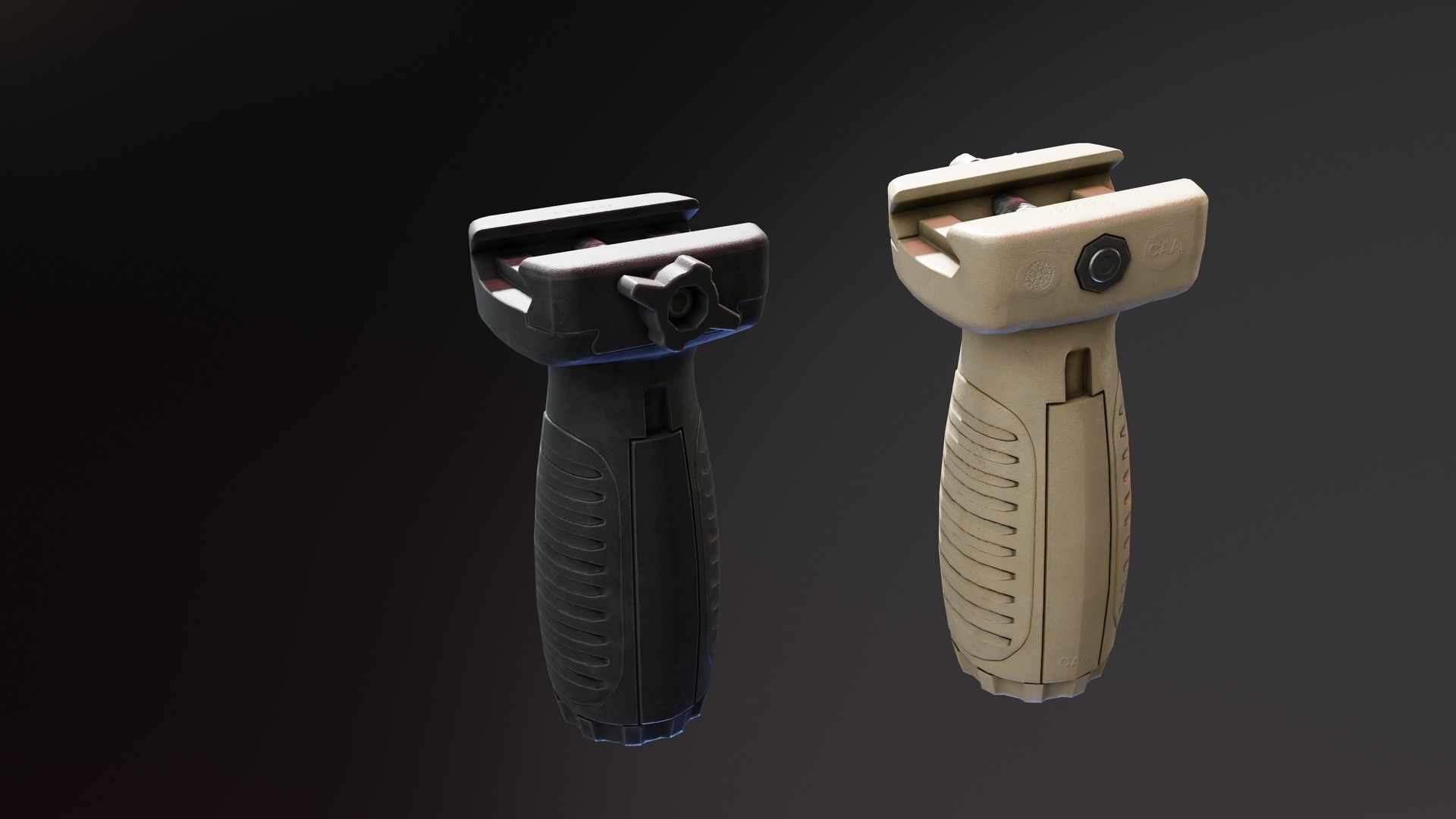 CAA MVG Front Grip Low-poly 3D model_3