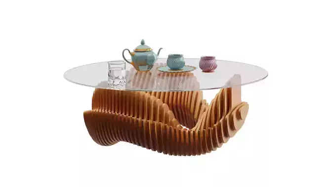 Parametric coffee table 09 3D model