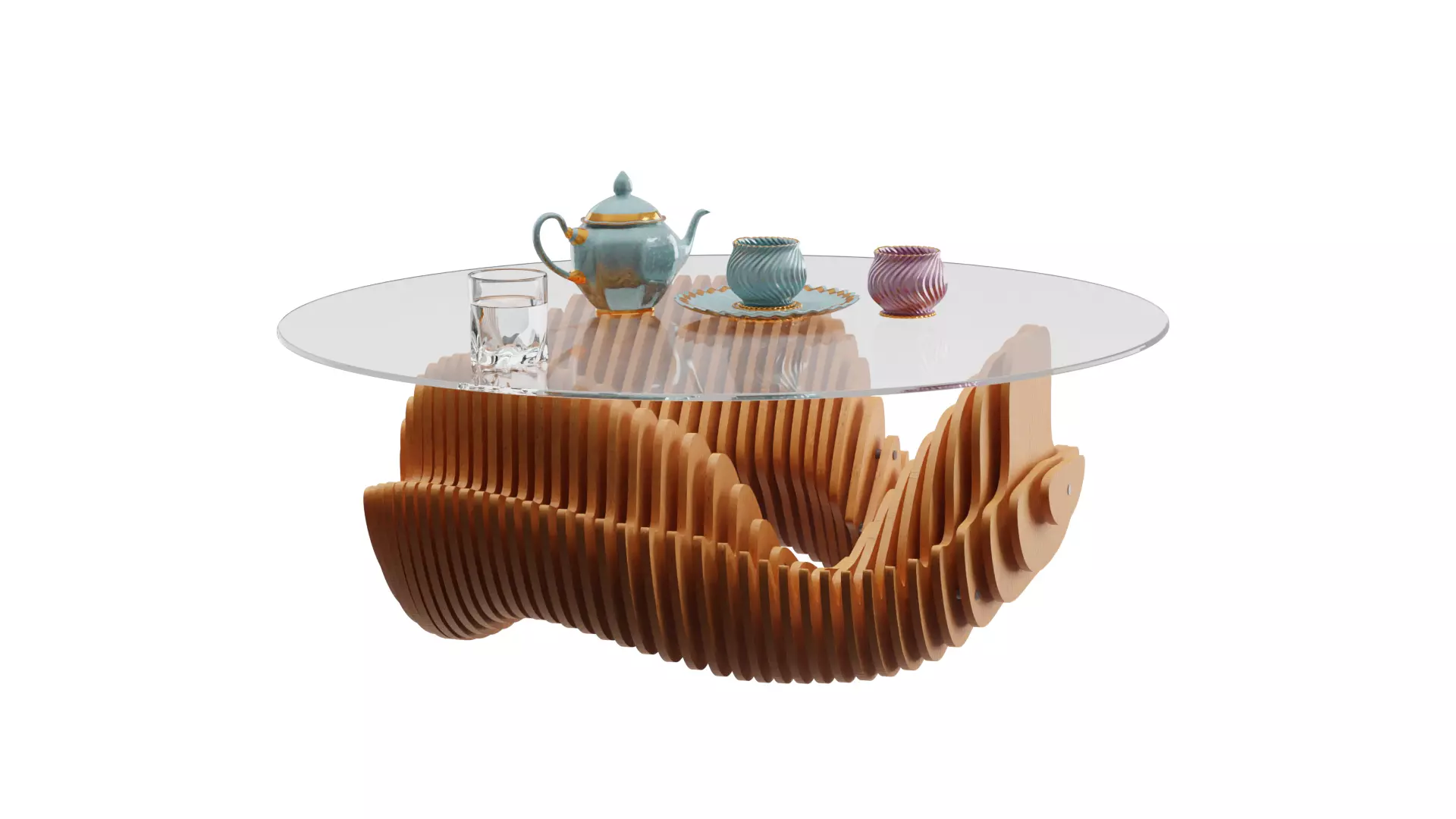 Parametric coffee table 09 3D model_0