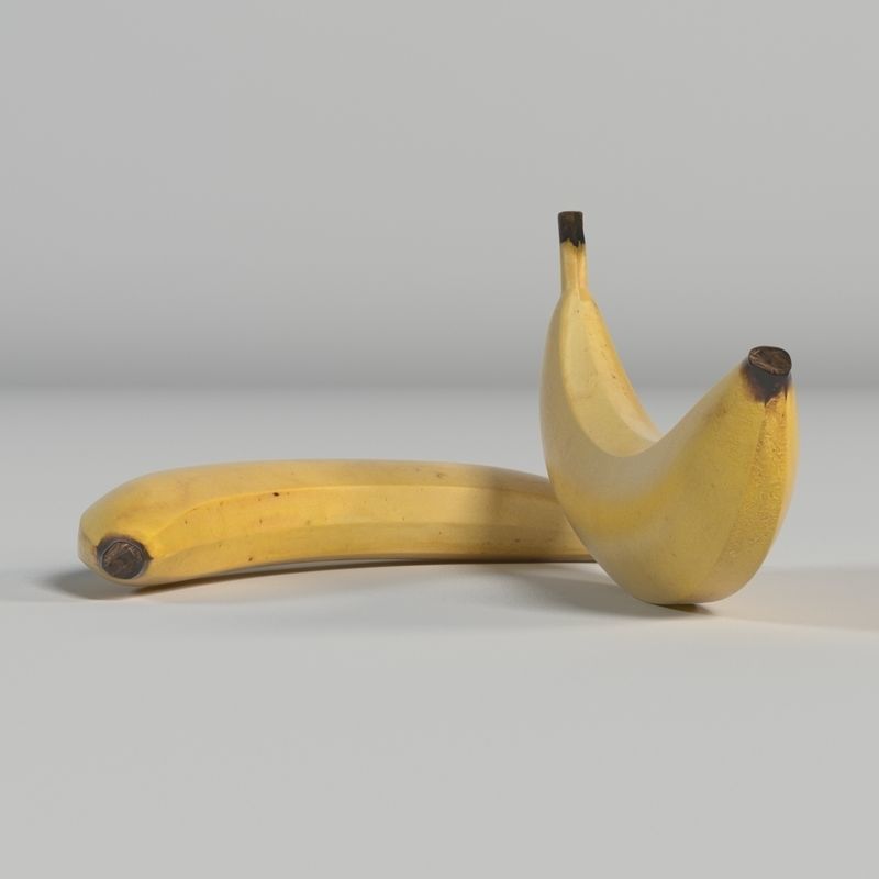 Banana two bananas Low-poly 3D model_4