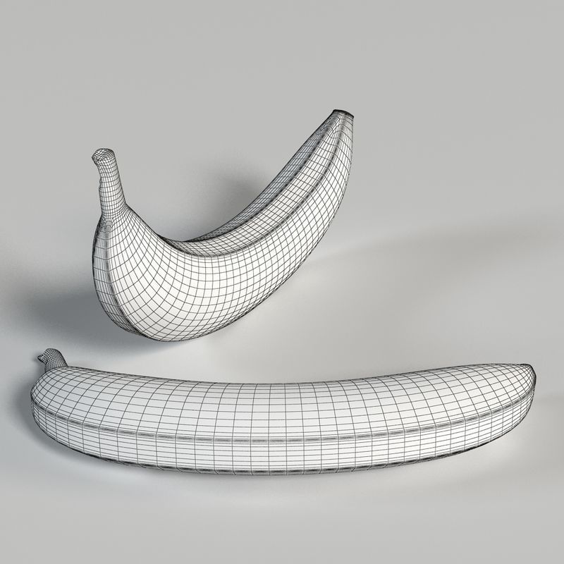 Banana two bananas Low-poly 3D model_10