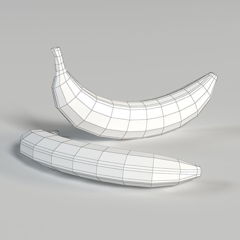 Banana two bananas Low-poly 3D model_8