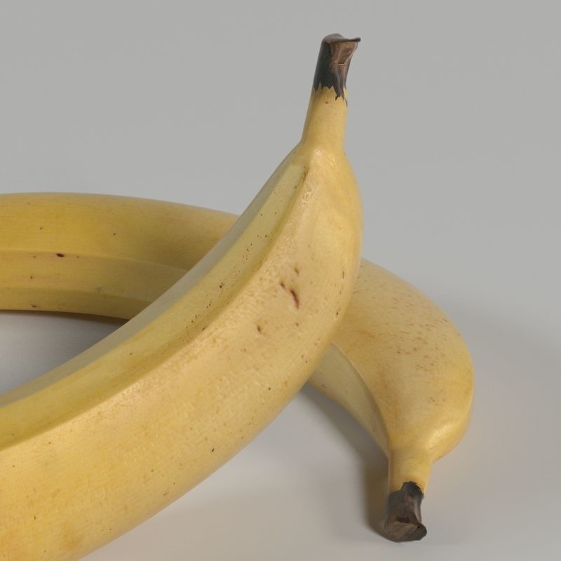 Banana two bananas Low-poly 3D model_1