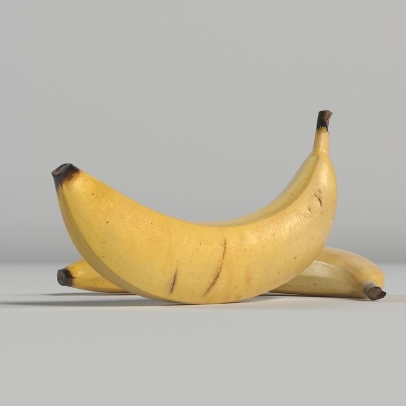 Banana two bananas Low-poly 3D model_3