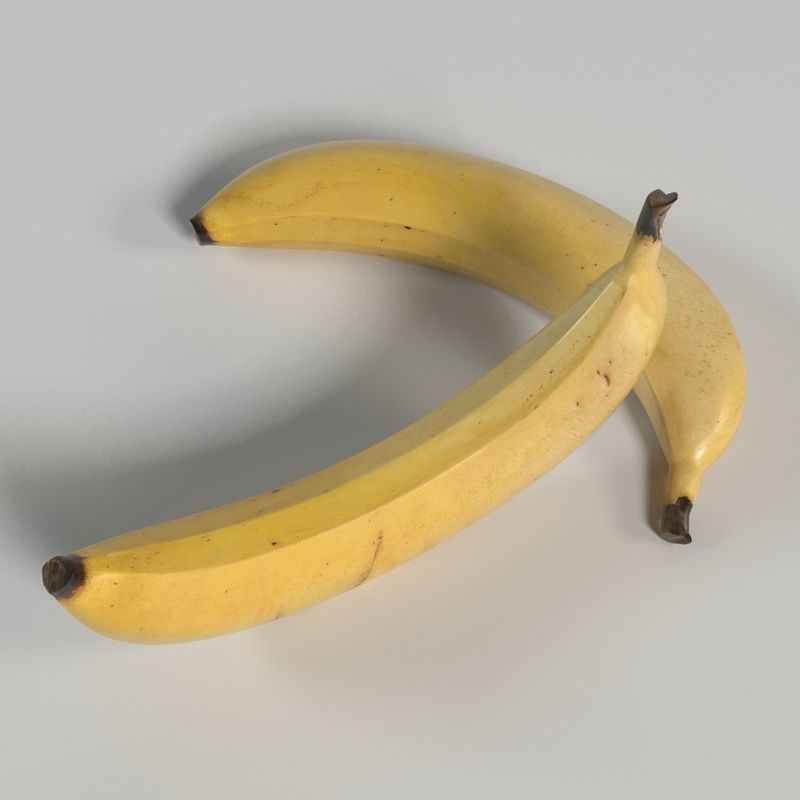 Banana two bananas Low-poly 3D model_5