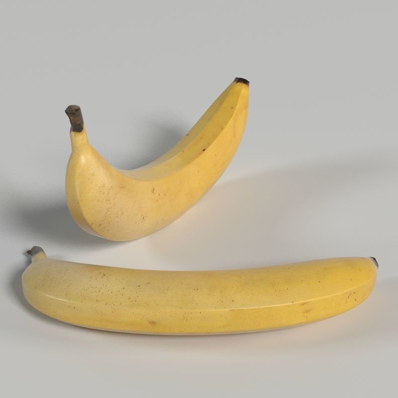 Banana two bananas Low-poly 3D model_6