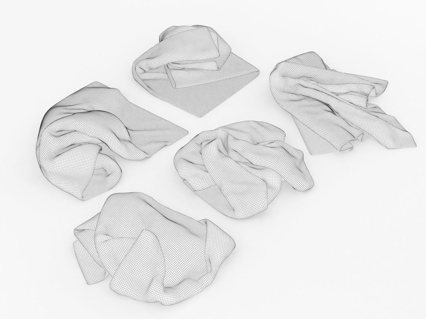 Messy Towels 3D model_12
