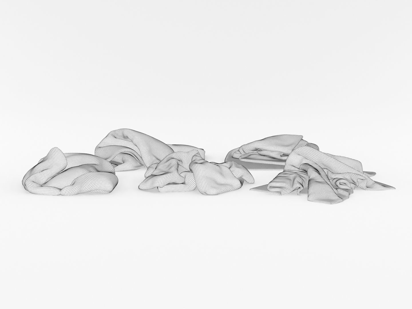 Messy Towels 3D model_16