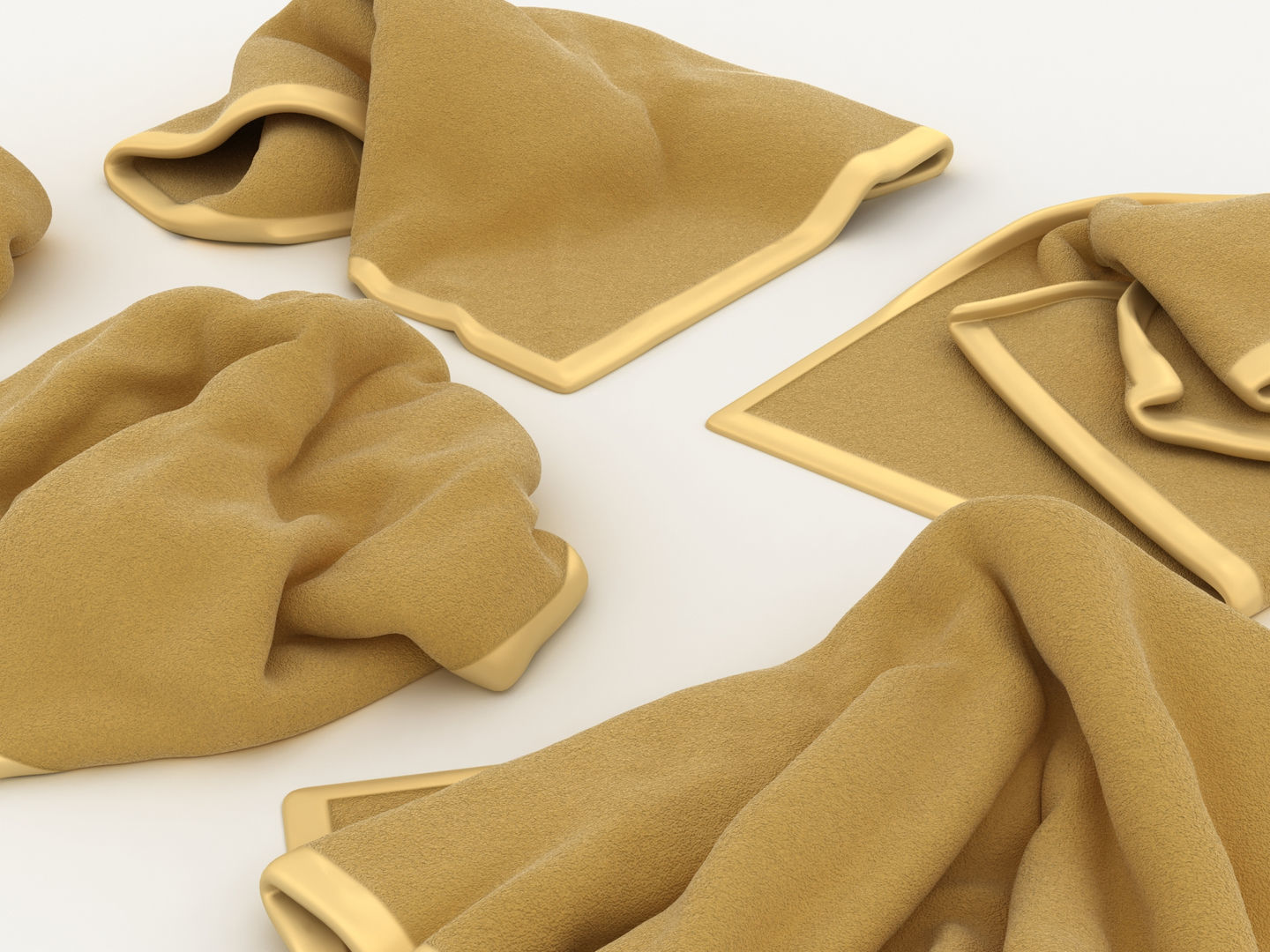 Messy Towels 3D model_1