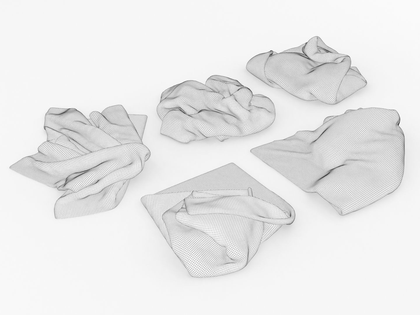 Messy Towels 3D model_14