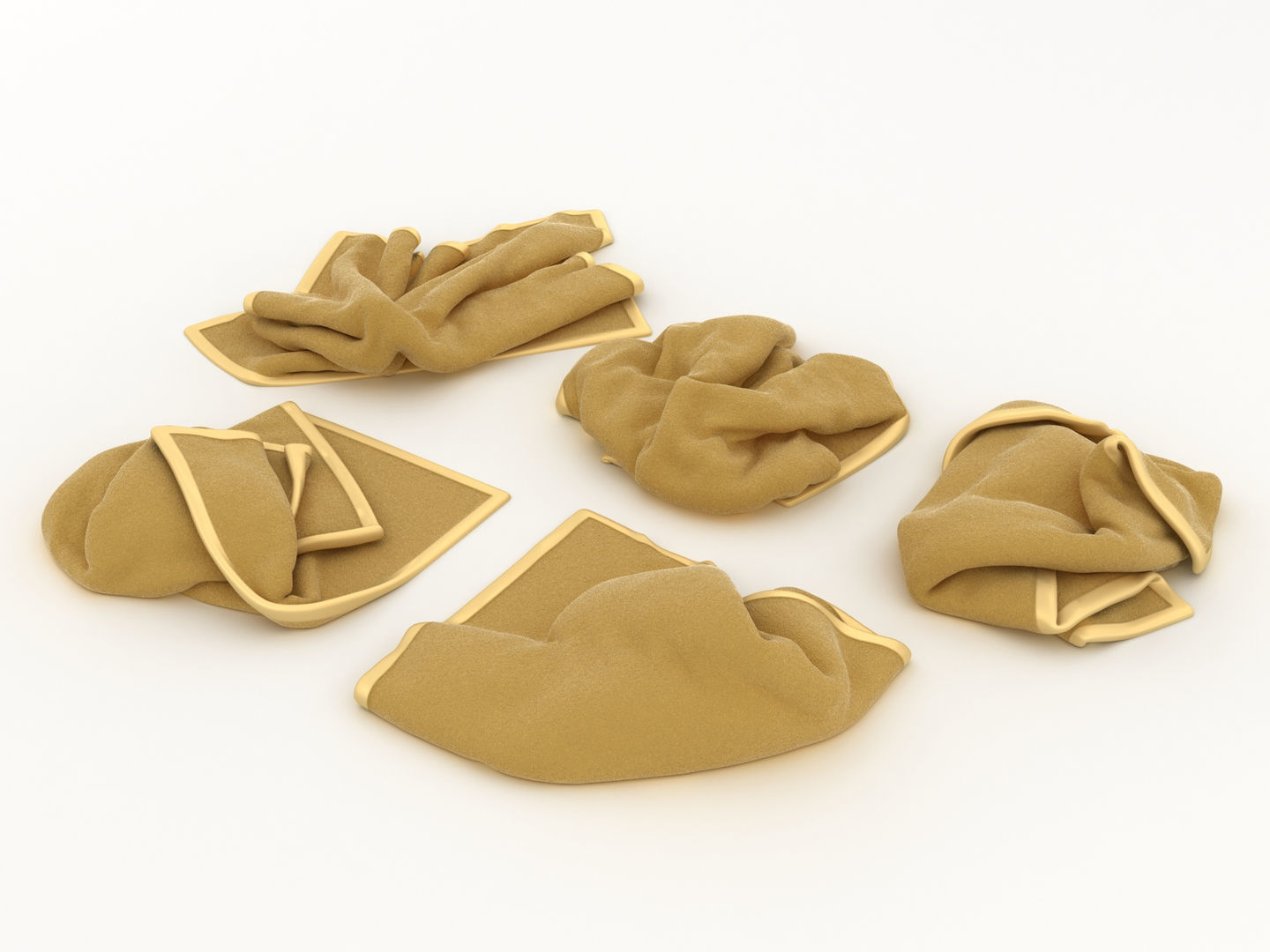 Messy Towels 3D model_4