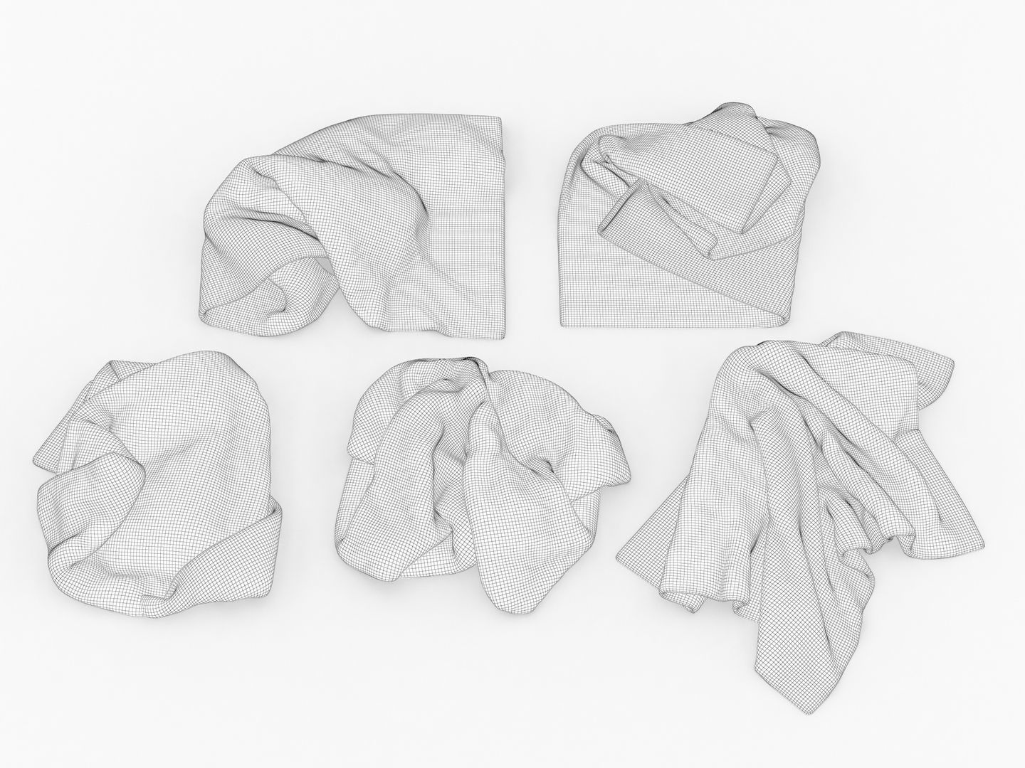 Messy Towels 3D model_10