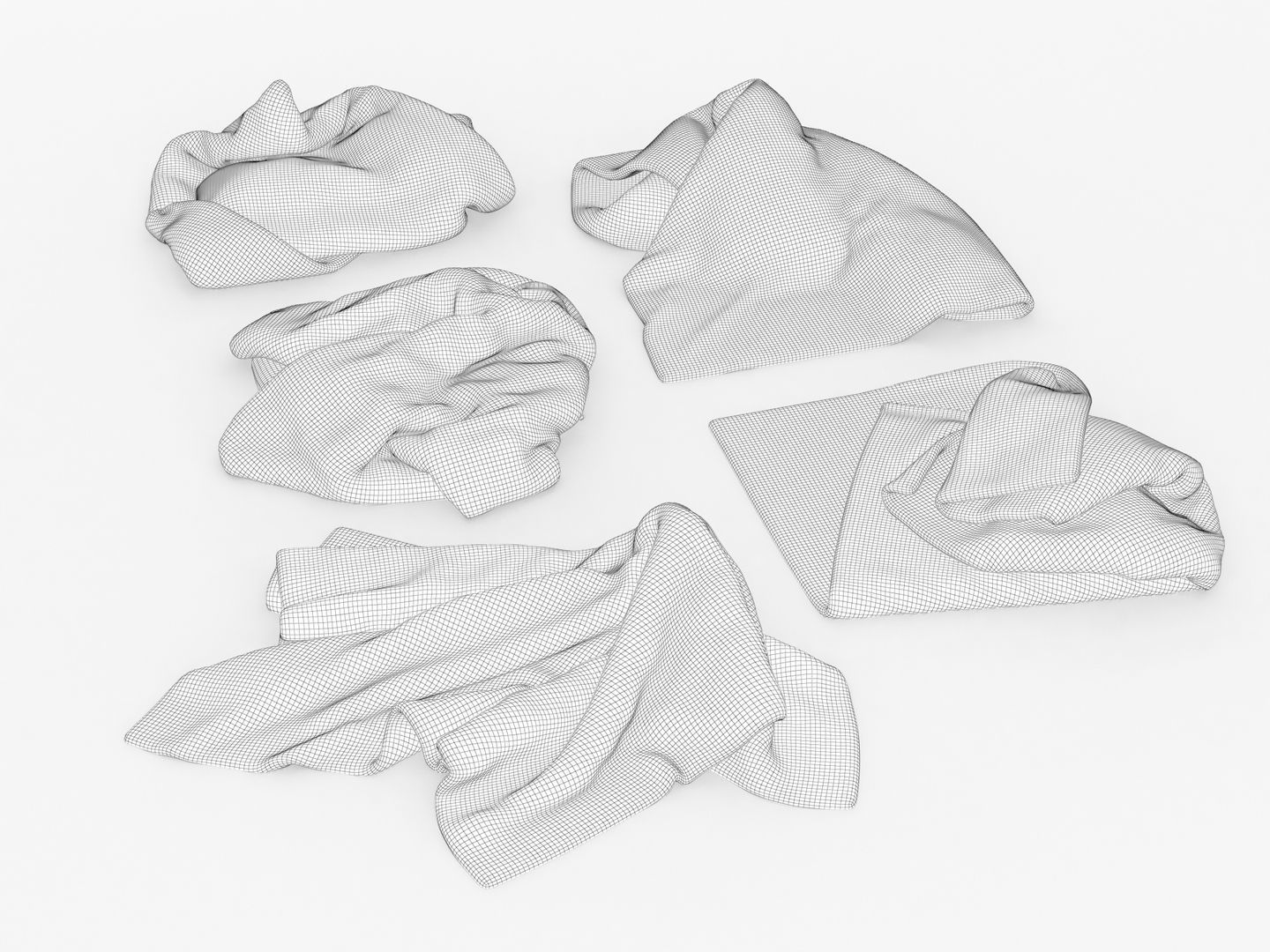 Messy Towels 3D model_15