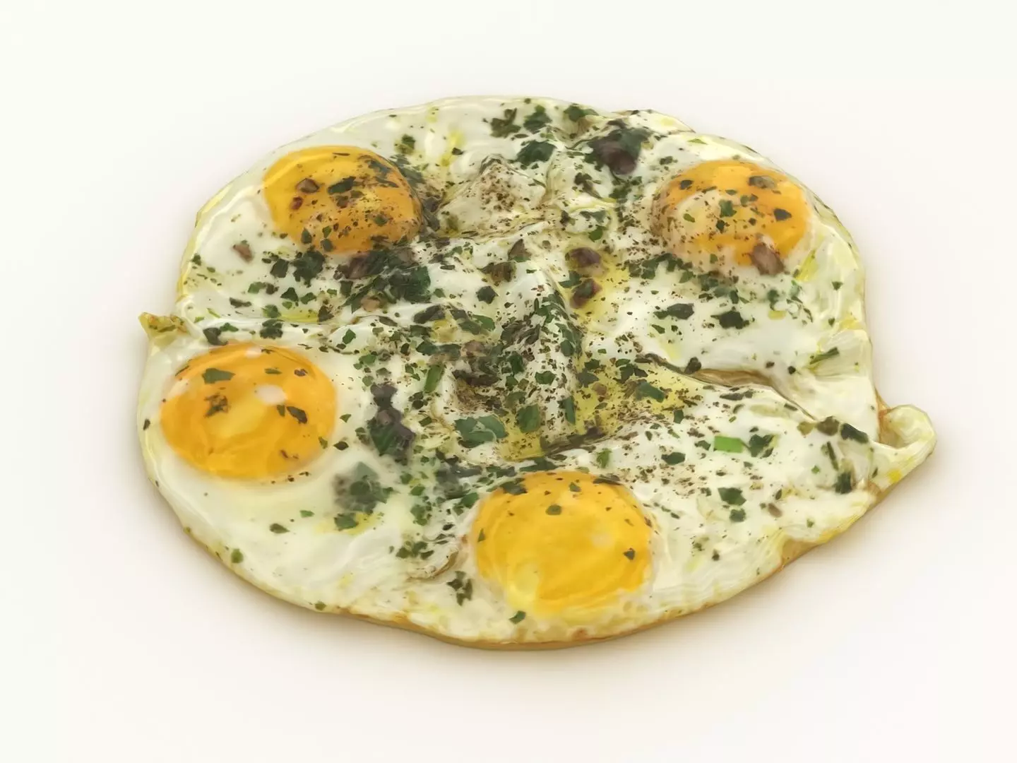 Breakfast Eggs Low-poly 3D model_0