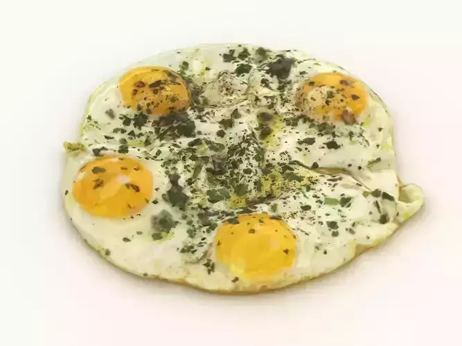 Breakfast Eggs Low-poly 3D model
