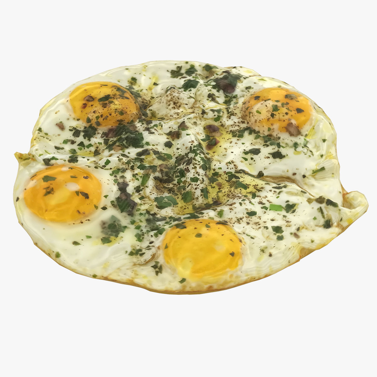 Breakfast Eggs Low-poly 3D model_1