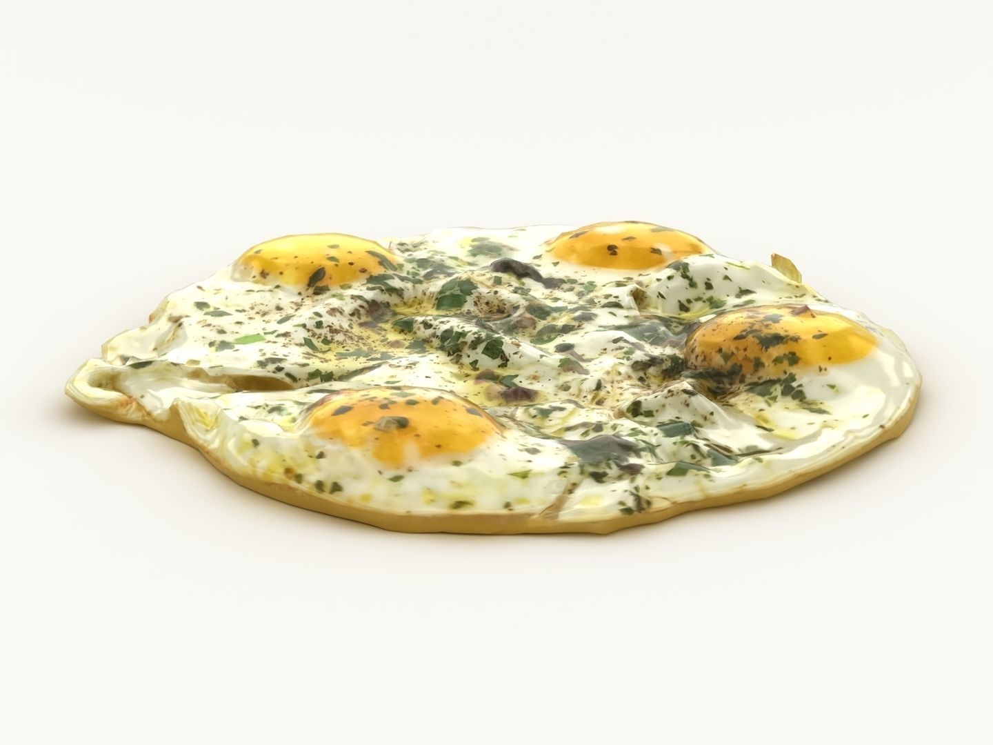 Breakfast Eggs Low-poly 3D model_3