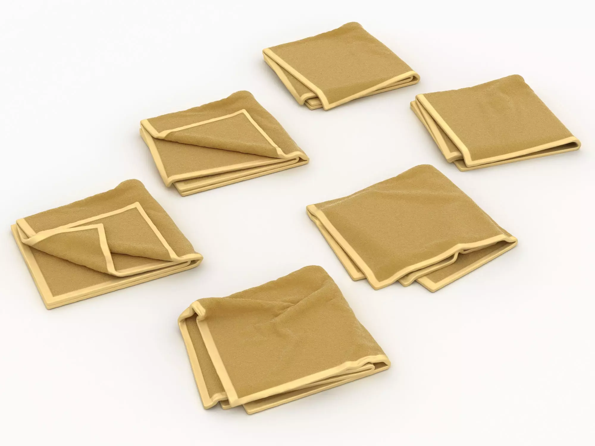 Folded Towels 3D model