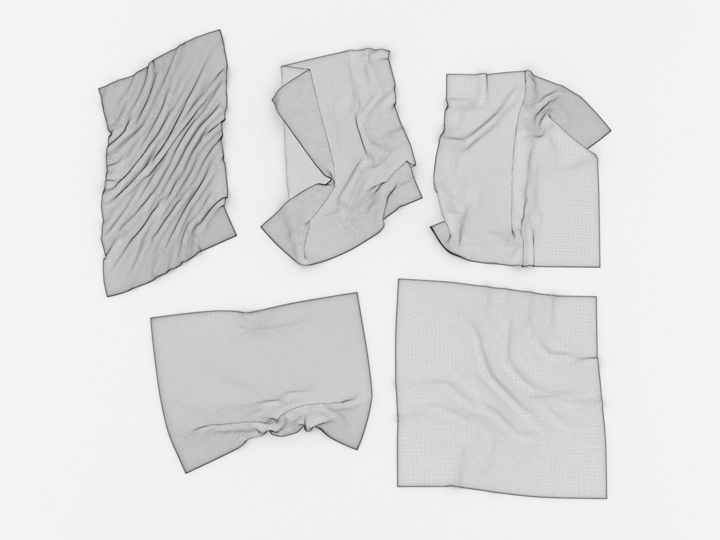 Flannel Towels 3D model_11