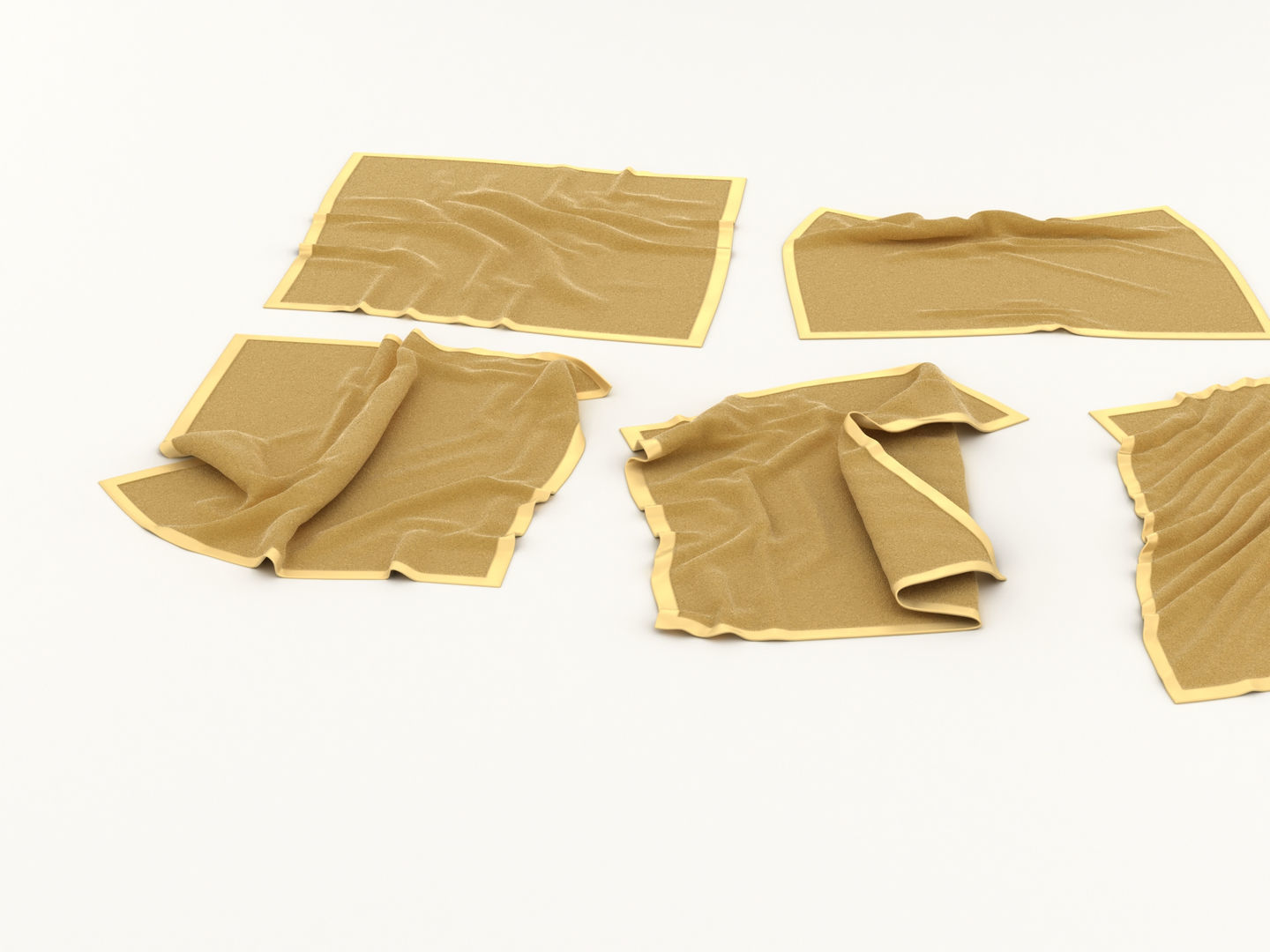 Flannel Towels 3D model_3