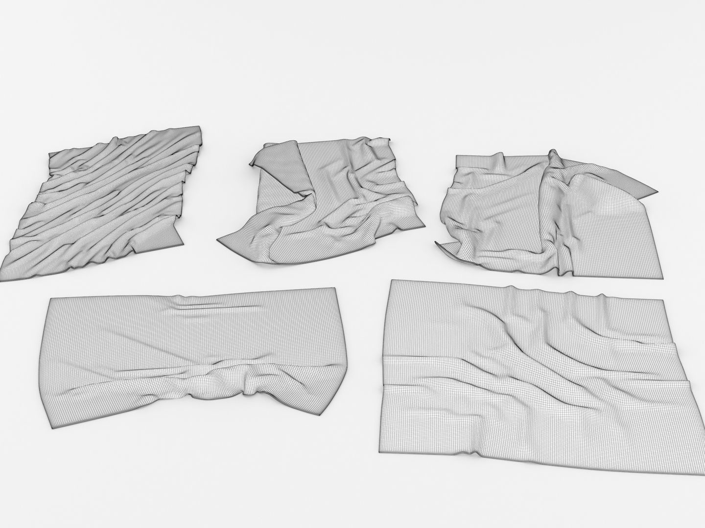 Flannel Towels 3D model_12