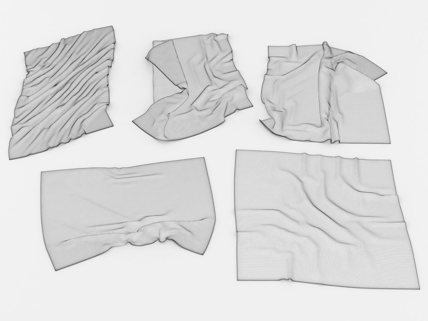 Flannel Towels 3D model_10