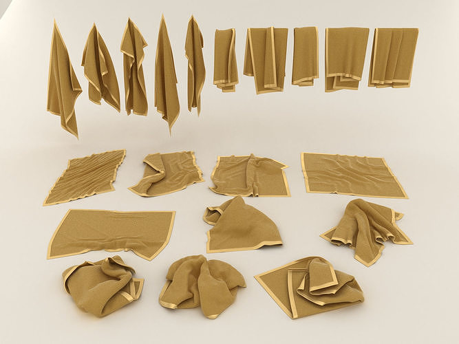 Towel Collection and set of cloths 3D model