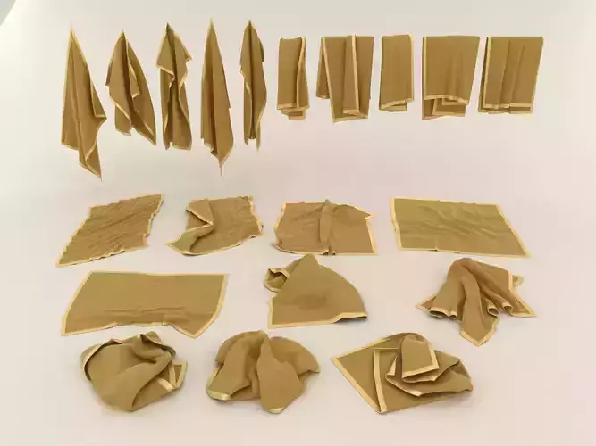 Towel Collection and set of cloths 3D model
