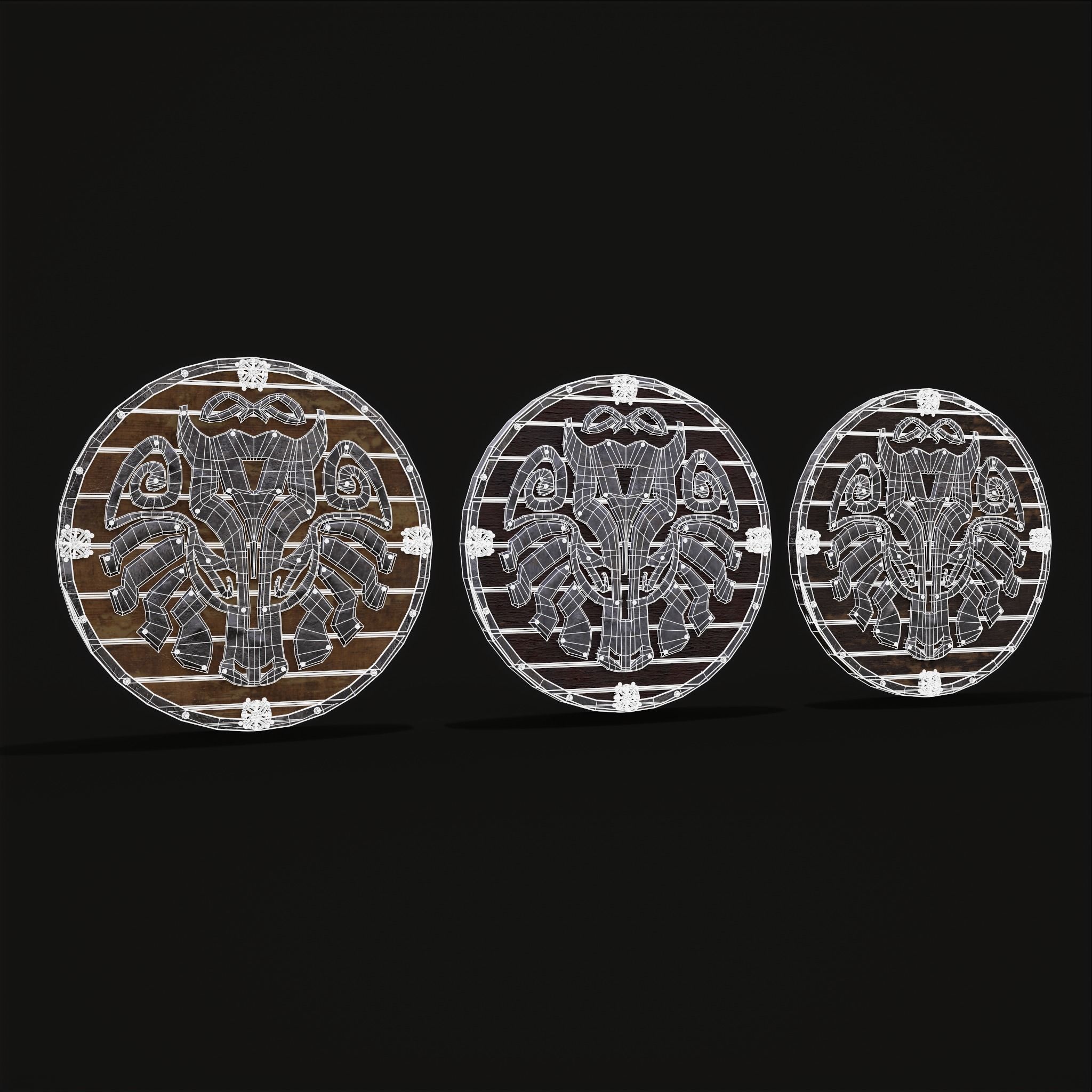 Nordic Sleipnir Shield Low-poly 3D model_2