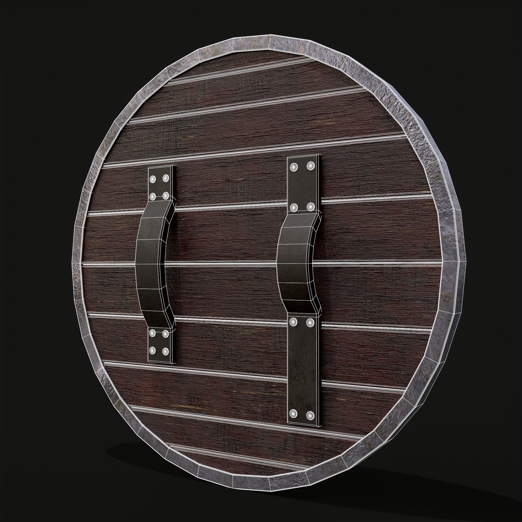 Nordic Sleipnir Shield Low-poly 3D model_12