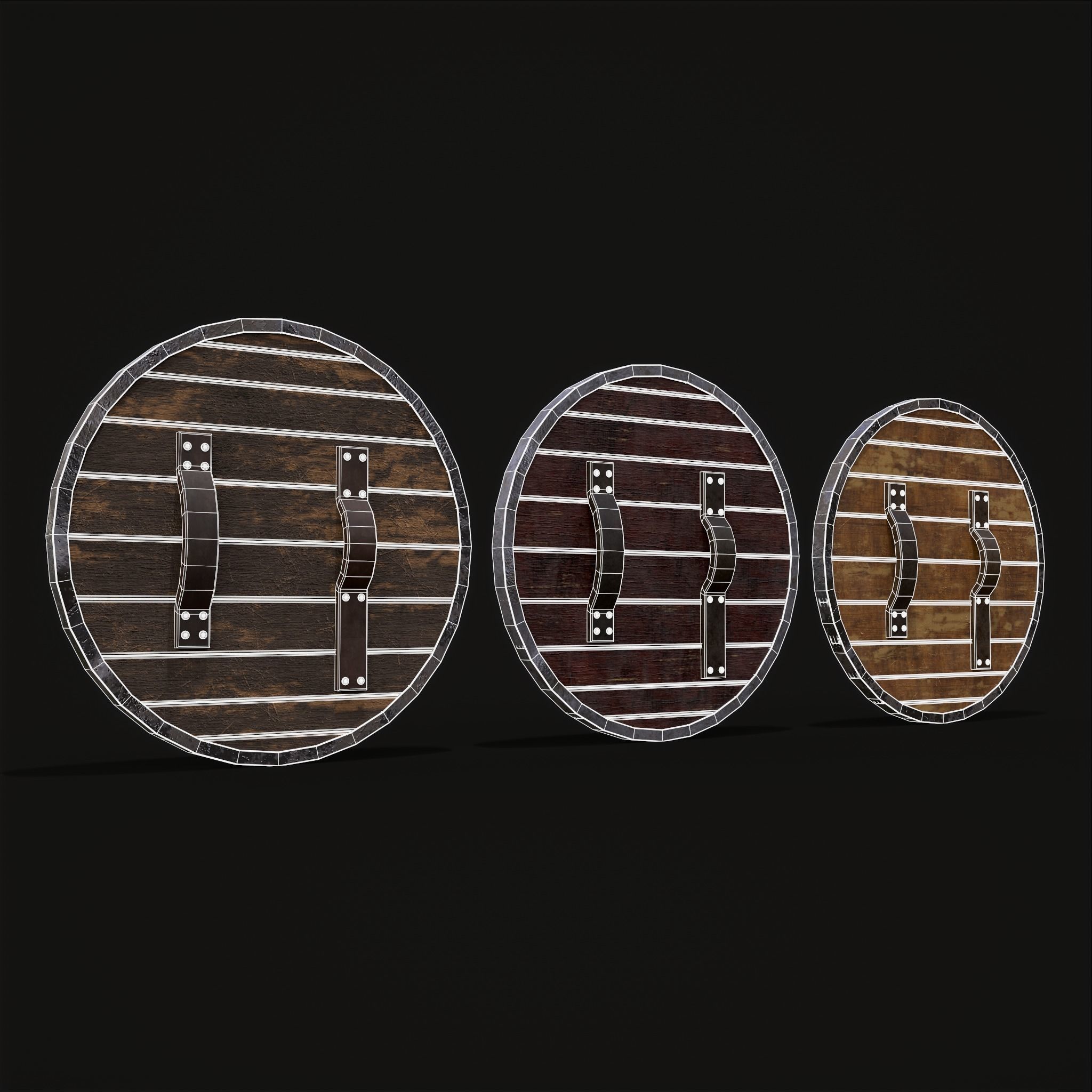 Nordic Sleipnir Shield Low-poly 3D model_4