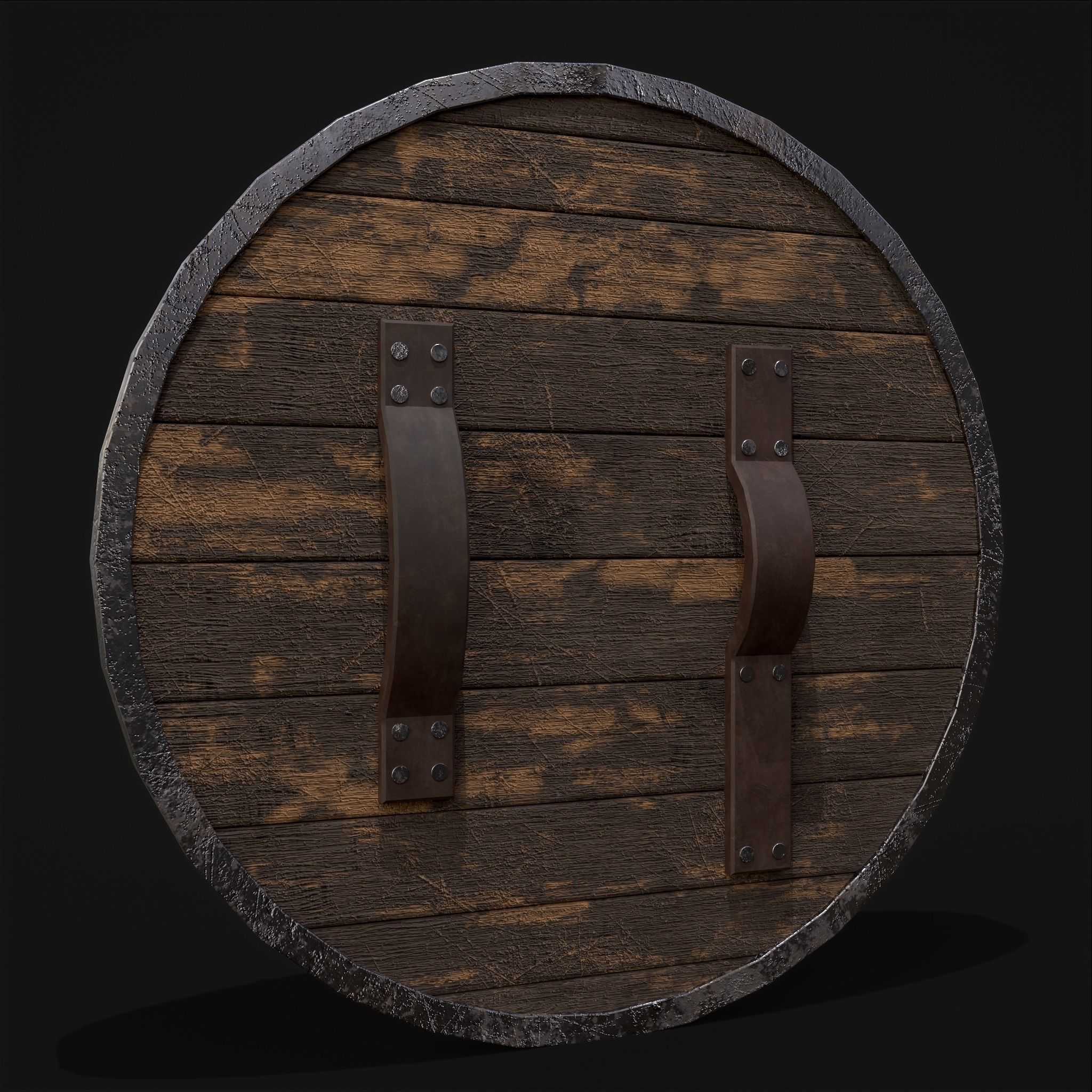 Nordic Night-Mare Shield  Low-poly 3D model_14