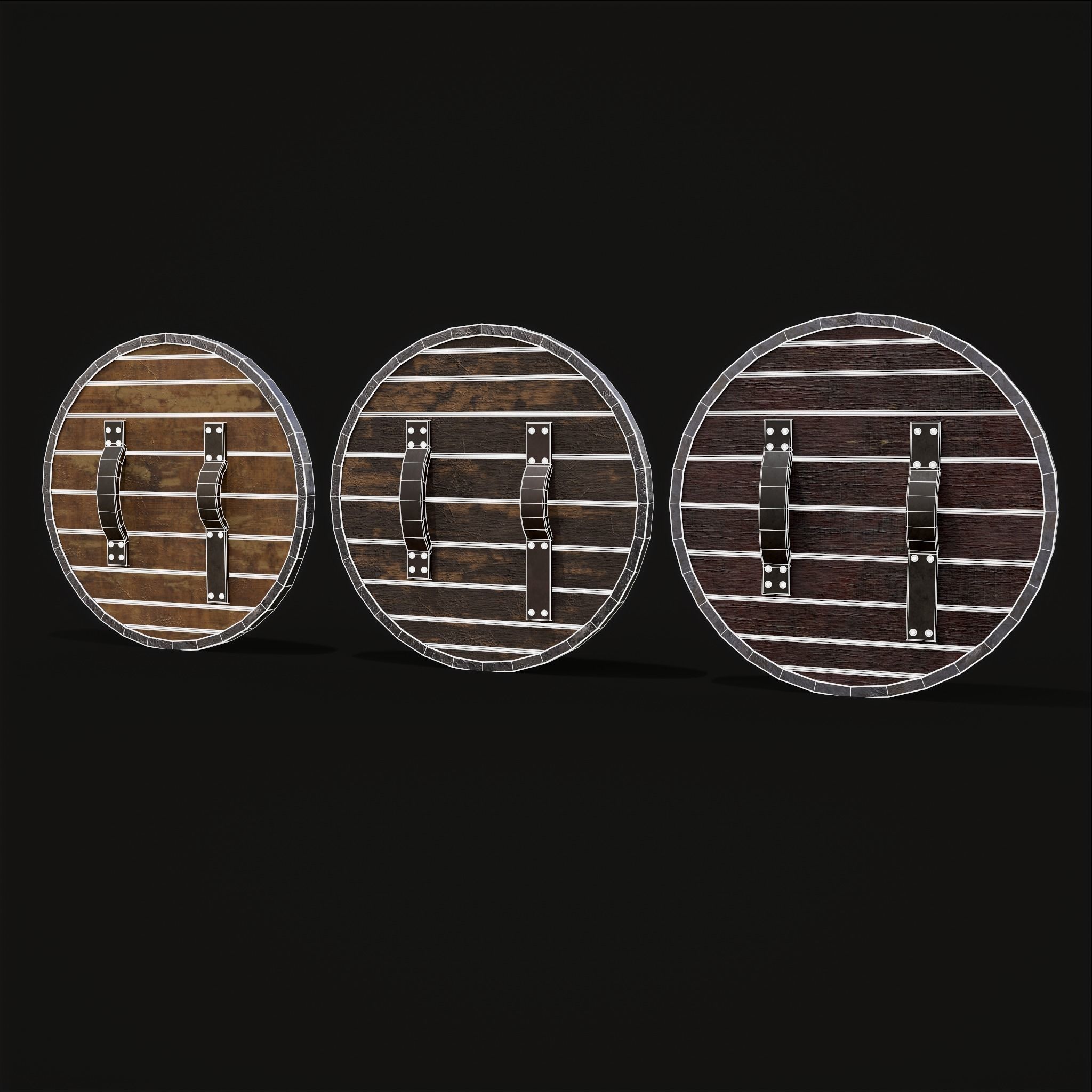 Nordic Night-Mare Shield  Low-poly 3D model_8