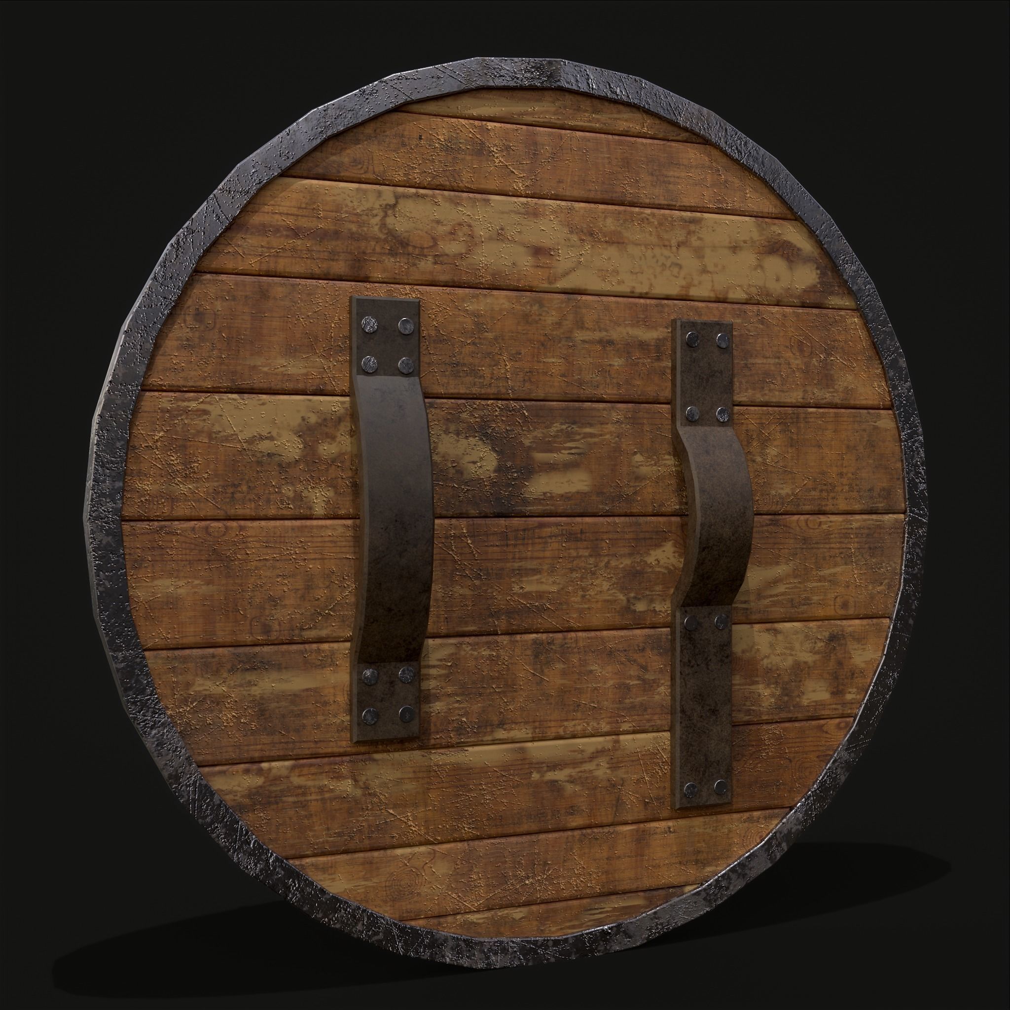 Nordic Night-Mare Shield  Low-poly 3D model_15